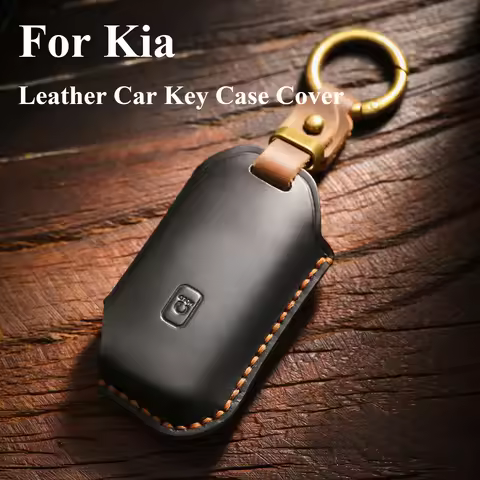 Leather Car Key Case Cover Shell For Kia K3 KX3 KX7 K5 Telluride Telluride SX Sportage R GT Line Sel