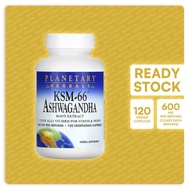 [Ready Stock] [EXP 11/2027] Planetary Herbals KSM-66 Ashwagandha ( 600 mg ) ( 120 Vegetarian Capsules )