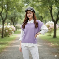 SILA VEST BASIC VEST/ KNIT VEST KNITWEAR VEST