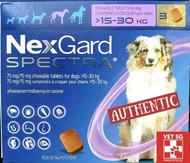 NEXGARD SPECTRA LARGE 3 TABLETS Expiry 31.09.23