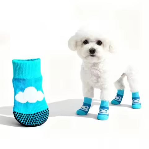 Pet Socks Non Slip Foot Cover Teddy Dog Small and Medium Sized Dog Cotton Socks Dog Cat Socks Dogs S