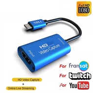 Audio Video Capture Card 1080P 60fps Game Capture Cards Portable Video Converter(Type-C Interface )