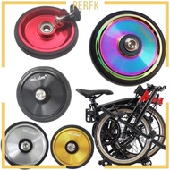 [Perfk] Foldable bike Wheels Travel Transport Foldable Bike Transport Wheels E