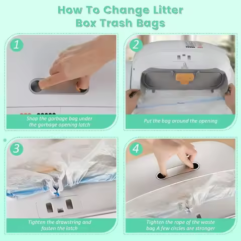 Self Cleaning Cat Litter Box, 65L+ 9 L Extra Large Robot Automatic Litter Box for Multiple Cats, APP