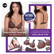 [Size 34A/A75 - 130] Push-up Tee Bra (Leopard Floral - Breast Enhancement)