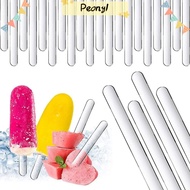 PDONY Popsicle Sticks, Reusable Transparent Popsicle Mold, Replacement Acrylic Cake Stick