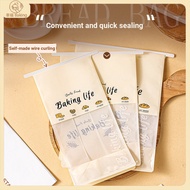 [Happiness ] 10pcs Snack Packaging Bag Bagel Bread Packaging Bag Self-supporting Bag Bread Bag Toast