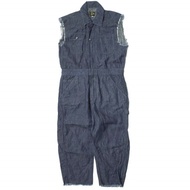 ชุดจั๊มสูทเดนิมแขนกุดแบรนด์ Needles ผลิตในญี่ปุ่น ไซส์ 2 สีอินดิโก้ [มือสอง] [Needles]