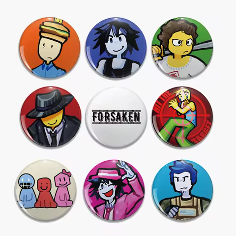 58mm Game Forsaken Pin Brooch Guest 1337 Noob Shedletsky John Doe c00lkidd Elliot Brooch Badge for B
