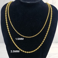 IBUY 916 Gold 1.5MM / 2.5MM POLO STAR NECKLACE 44CM 22K (916)