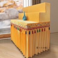 ZYE Table Supply Cover Skirt Buddha God Position Tablecloth Temple Buddhist Hall Golden Velvet [2259