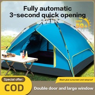 Camping Tent Portable Waterproof Automatic Double Layer Tent 5 Person Foldable Family Picnic Tent