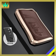 Lexus Key Cover ES250 ES350 ES300h LS500h Aluminium Alloy Genuine Leather Cow Hide Sarung Kunci Kere