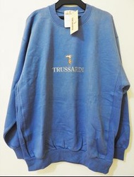 【古著尋寶S】日本製🔵TRUSSARDI 長袖上衣🔵L號 藍色 刺繡 狗頭 義大利 歐洲 日系 潮流 名牌 T恤 男生