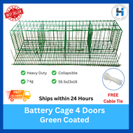 Battery Cage 4 doors Coated Green/Blue Color /chicken cage /breeding / Kulungan ng manok/Paitluganng