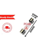 100Pcs  6 x 30mm  Fast Blow F1A/F2A/F3A/F4A/F5A/F6A/F7A/F8A/F10A/F15A/F20A/F25A/F30A AL250V Glass Fu