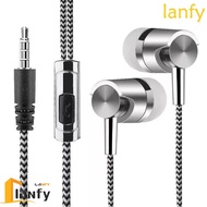 LANFY Earphone Sports Earphone Accessories Braided Cord Weave Cable 3.5mm Jack Wired Control Wired E