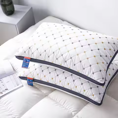 Brushed Feather Velvet Pillow Core New Three-dimensional Bilateral Blue Net Quilted Small Checkered 
