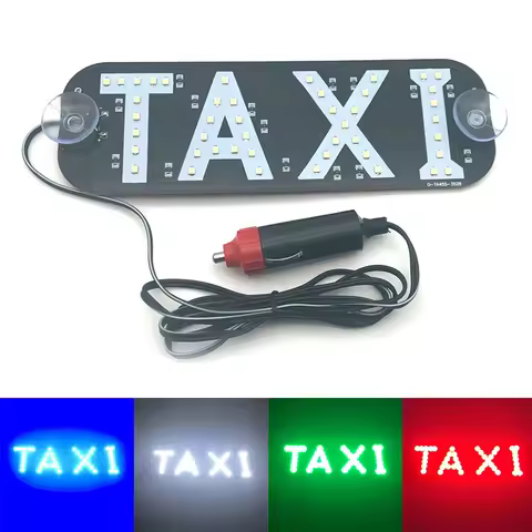 Taxi Sign LED Indicator Light Panel Sign Warning Light 2 Color Panel Sign Warning Light with Suction