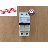 SCHNEIDER A9F74202 iC60N - miniature circuit breaker - 2P - 2A - C curve 2AMP