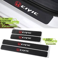 This Month Discount 4 pecs carbon sticker 3D carbon Car Door Safety sticker honda civic Car sticker 