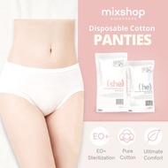 MixShop Pure Cotton Disposable Panties - Ladies' Underwear for Travel