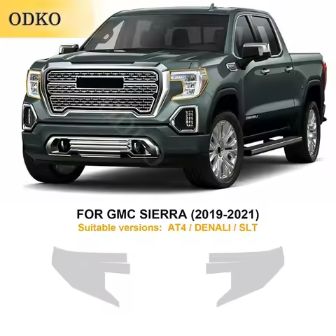 For GMC Sierra AT4 DENALI SLT 2019-2021 Pre Cut PPF Headlight Paint Protection Film 8.5mil TPU Clear