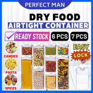 PM - Dry Food Storage /Food Container Air-tight Leak Proof Clear Flip-Tite Cereal Nuts Cat Food BPA 