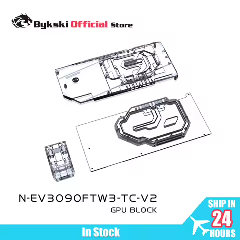 Bykski N-EV3090FTW3-TC-V2 GPU Block with Active Waterway Backplane for EVGA RTX 3090 3080Ti 3080 FTW