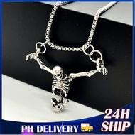 oversized skull pendant necklace hip-hop style alternative fashion jewelry