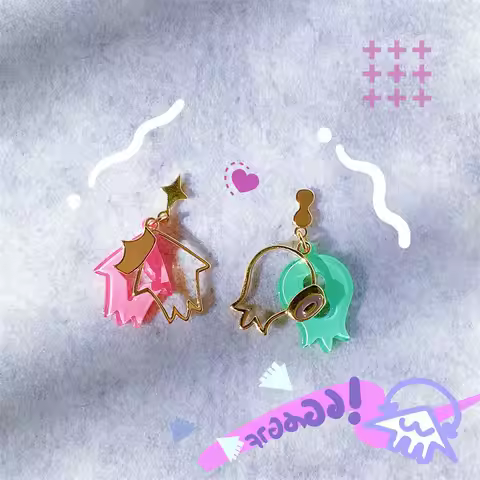 Jet Warrior 2(Splatoon2) Xiaoji Iida Earrings Splatoon 3 Animation Peripheral Games