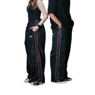 RVRSE - Baggy Pants Two Line Maroon| Baggy Track Pants | PARACHUTE PARACHUTE | Men & Women Y2K Skena