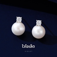 ZILUOLAN | ต่างหูเพิร์ลน้ำจืดทรงกลม S925 เงิน