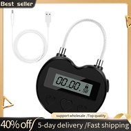 Smart Time Lock LCD Display Time Lock Multifunction Travel Electronic Timer, Waterproof USB Recharge