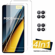 4in1 For Xiaomi Poco X6 Pro 5G Screen Protector Anti-Scratch Tempered Glass Poco X6 Poco x6 x6 Pro X