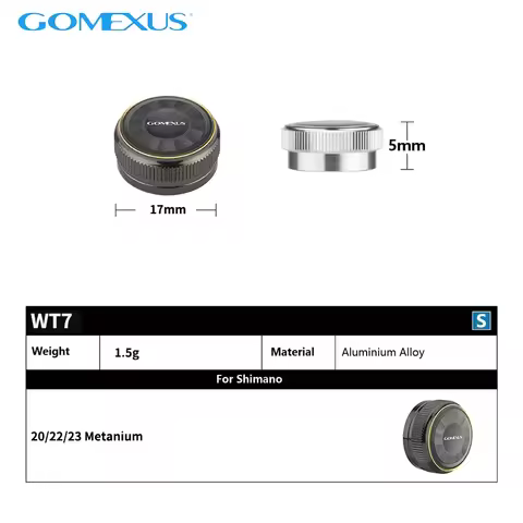 Gomexus Spool Tension knob Cap For Shimano 20 22 23 Metanium Baitcasting Fishing Reel Mechanical Bra