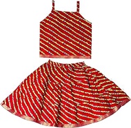 Kids Lehenga Choli Set Traditional Ethnic Dress Skirt Tops for Girls (KL102)