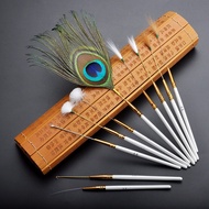 Tianyi Ear Picker Ear Picker Tool Set Pearl White Wooden Handle Series Peacock Feather Ear Picker Go