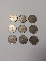 香港女皇頭1978-92年一元硬幣9枚