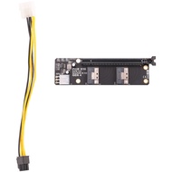Gen4 2 Ports SlimSAS 8I X2 to PCIE 4.0 X16 Slot Adapter Board Replacement Spare Parts Accessories for Network Card Graphics Video Card Capture Card