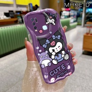 MHKEID Casing Hp VIVO Y50 VIVO Y30 VIVO Y30i Case Pola Kuromi yang lucu transparan Silikon Softcase 