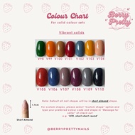 [🍓Berry Pretty Nails🍓] Premium Handmade Press On Nails | Solid Colour Collection 5 | Fast SG deliver