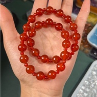 AZ001 Natural Red Agate Double Loop Bracelet About 10mm Natural Red Agate DIY Bracelet
