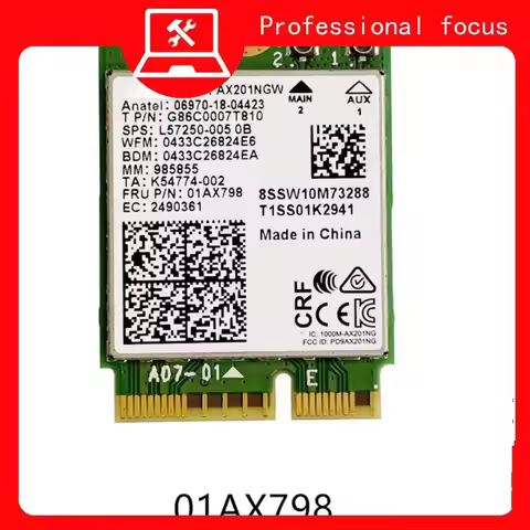 FOR Intel AX201 Bluetooth 5.0 NGFF Button Wifi Card AX201NGW 01AX798 SW10M73288 5W10V25775 L92724-00