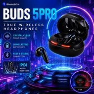 Buds 5Pro Bluetooth Headphones TWS Bluetooth 5.3 Low Latency Wireless Headphone Noise Cancelling Spo