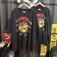 Super Mario Bowser Cartoon Print Round Neck Short Sleeve Oversized Tshirt