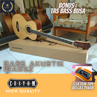 Gitar Bass Akustik Elektrik Ibanez Neck Maple Solid Wood High Quality Custom with Equalizer