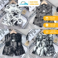SCRATCHED boys' clothes with bear motifs, cool cotton boys' clothes, clothes Sleeveless 1-7 years ol
