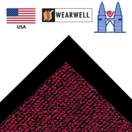 Wearwell 290 Clean Zone Indoor Carpet Mat 5/16″ x 3′ x 5′ Red, Gray