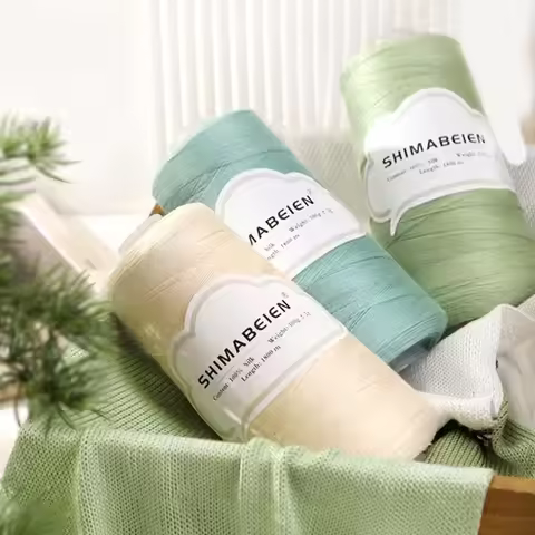 300g/Roll Tencel Pendant Texture Soft Cotton Tencel Summer Crochet Line DIY Hand-woven Sun Protectio